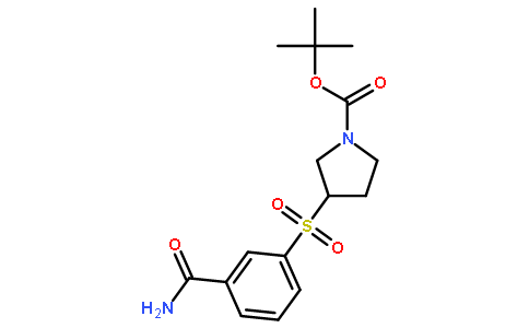 3-(3-carbamoyl-benzenesulfonyl)-pyrrolidine-1-carboxylic acid tert-butyl ester