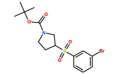 3-(3-bromo-benzenesulfonyl)-pyrrolidine-1-carboxylic acid tert-butyl ester