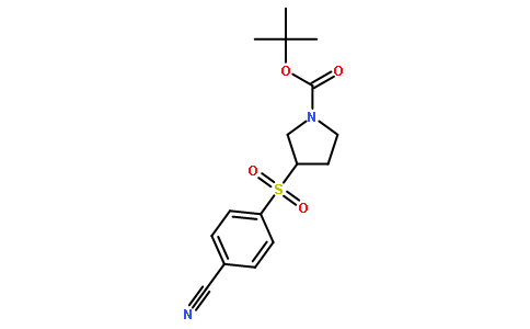 3-(4-cyano-benzenesulfonyl)-pyrrolidine-1-carboxylic acid tert-butyl ester