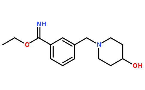 3-(4-hydroxy-piperidin-1-ylmethyl)-benzimidic acid ethyl ester