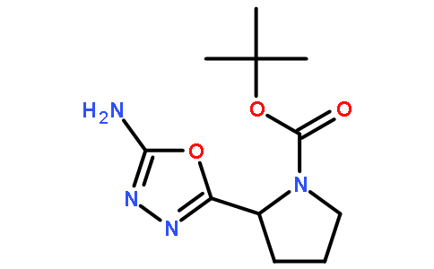 2-(5-amino-[1,3,4]oxadiazol-2-yl)-pyrrolidine-1-carboxylic acid tert-butyl ester