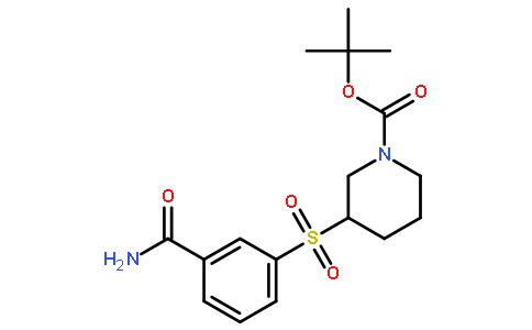 3-(3-carbamoyl-benzenesulfonyl)-piperidine-1-carboxylic acid tert-butyl ester