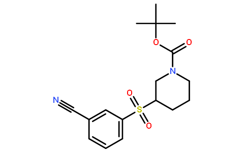 3-(3-cyano-benzenesulfonyl)-piperidine-1-carboxylic acid tert-butyl ester