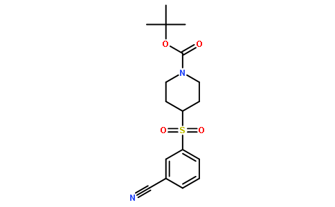 4-(3-cyano-benzenesulfonyl)-piperidine-1-carboxylic acid tert-butyl ester