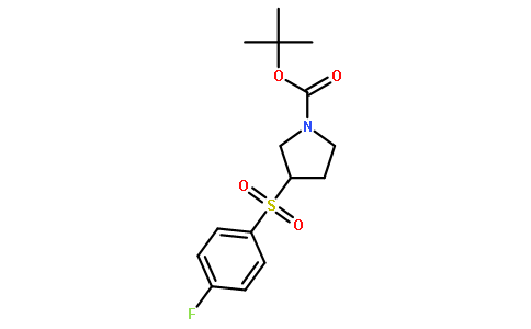 3-(4-fluoro-benzenesulfonyl)-pyrrolidine-1-carboxylic aid tert-butyl ester