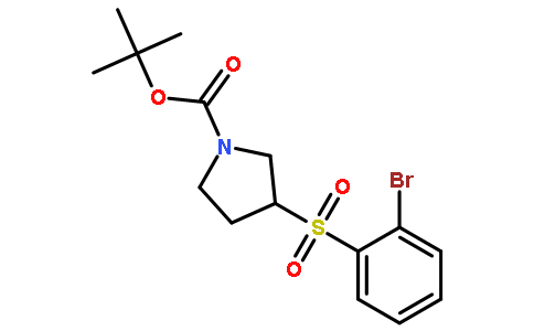 3-(2-bromo-benzenesulfonyl)-pyrrolidine-1-carboxylic acid tert-butyl ester