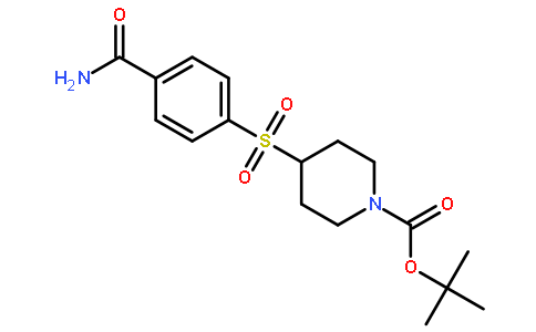 4-(4-carbamoyl-benzenesulfonyl)-piperidine-1-carboxylic acid tert-butyl ester