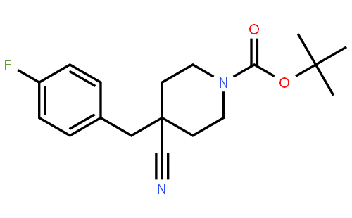 tert-Butyl 4-cyano-4-(4-fluorobenzyl)piperidine-1-carboxylate