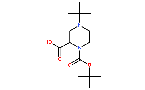 1-BOC-4-叔丁基-2-羧酸哌嗪