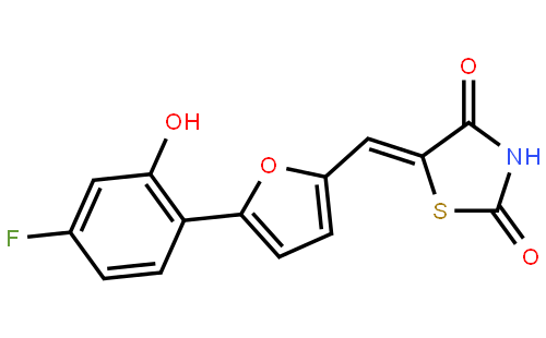 5-[[5-(4-Fluoro-2-hydroxyphenyl)-2-furanyl]methylene]-2,4-thiazolidinedione