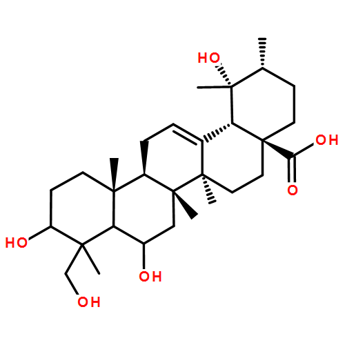 3,6,19,23-Tetrahydroxy-12-ursen-28-oic acid