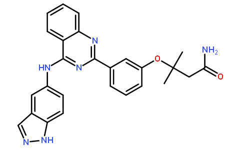 2-[3-[4-(1H-indazol-5-ylamino)quinazolin-2-yl]phenoxy]-N-propan-2-ylacetamide