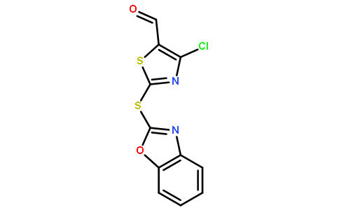 2-(Benzo[d]oxazol-2-ylthio)-4-chlorothiazole-5-carbaldehyde