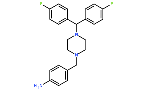 4-((4-(Bis(4-fluorophenyl)methyl)piperazin-1-yl)methyl)aniline