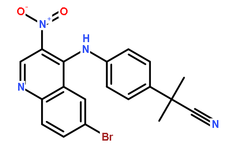 2-(4-((6-Bromo-3-nitroquinolin-4-yl)amino)phenyl)-2-methylpropanenitrile