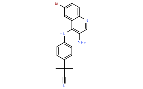2-(4-((3-Amino-6-bromoquinolin-4-yl)amino)phenyl)-2-methylpropanenitrile
