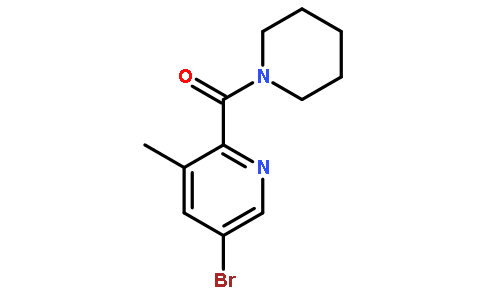 5-Bromo-3-methyl-2-[(piperidin-1-yl)carbonyl]pyridine