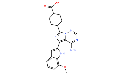 反式-4-[4-氨基-5-(7-甲氧基-1H-吲哚-2-基)咪唑并[5,1-F][1,2,4]三嗪-7-基]环己烷羧酸