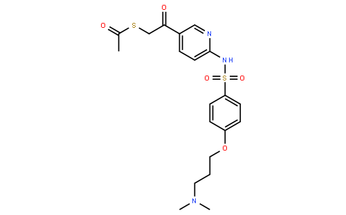 S-(2-{6-[({4-[3-(Dimethylamino)propoxy]phenyl}sulfonyl)amino]-3-p yridinyl}-2-oxoethyl) ethanethioate