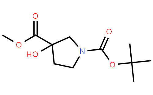 1-Boc-3-羟基-3-羧酸甲酯吡咯烷