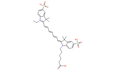 2-(7-(1-(5-Carboxypentyl)-3,3-dimethyl-5-sulfoindolin-2-ylidene)hepta-1,3,5-trien-1-yl)-1-ethyl-3,3-dimethyl-3H-indol-1-ium-5-sulfonate