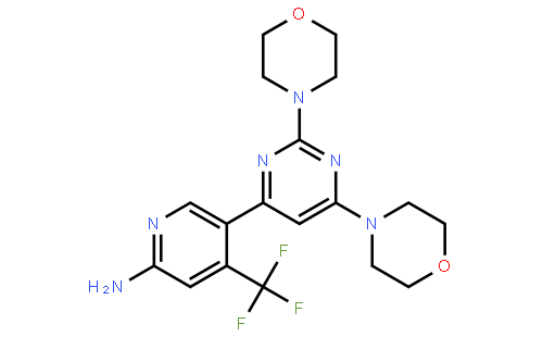5-[2,6-二(4-吗啉基)-4-嘧啶基]-4-(三氟甲基)-2-吡啶胺