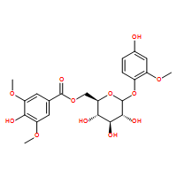 4'-羥基-2'-甲氧基苯酚 1-O-BETA-D-(6-O-紫丁香酰)吡喃葡萄糖苷