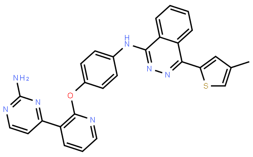 N-(4-((3-(2-aminopyrimidin-4-yl)pyridin-2-yl)oxy)phenyl)-4-(4-methylthiophen-2-yl)phthalazin-1-amine