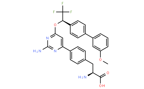4-[2-氨基-6-[(1R)-2,2,2-三氟-1-(3'-甲氧基联苯-4-基)乙氧基]嘧啶-4-基]-L-苯丙氨酸