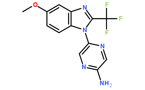 5-(5-Methoxy-2-(trifluoromethyl)-1H-benzo[d]imidazol-1-yl)pyrazin-2-amine