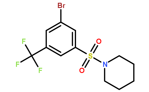 1-((3-Bromo-5-(trifluoromethyl)phenyl)sulfonyl)piperidine
