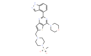 2-(1H-Indazol-4-yl)-6-(4-methanesulfonyl-piperazin-1-ylmethyl)-4-Morpholin-4-yl-thieno[3,2-d]pyrimidine