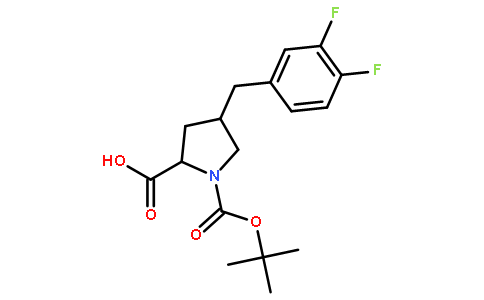 (2S,4R)-1-(tert-butoxycarbonyl)-4-(3,4-difluorobenzyl)pyrrolidine-2-carboxylic acid