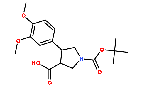 (3R,4S)-1-(tert-Butoxycarbonyl)-4-(3,4-dimethoxyphenyl)pyrrolidine-3-carboxylic acid