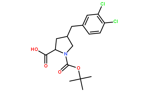 (2S,4R)-1-(tert-butoxycarbonyl)-4-(3,4-dichlorobenzyl)pyrrolidine-2-carboxylic acid