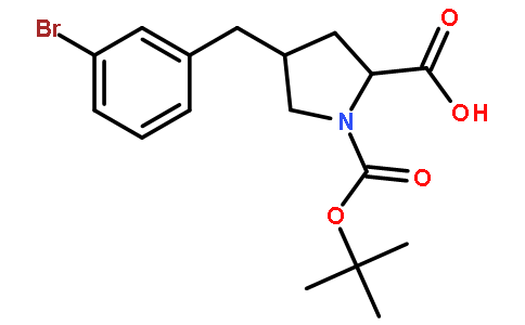 (2S,4R)-4-(3-bromobenzyl)-1-(tert-butoxycarbonyl)pyrrolidine-2-carboxylic acid