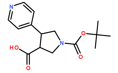 (3R,4S)-1-(tert-Butoxycarbonyl)-4-(pyridin-4-yl)pyrrolidine-3-carboxylic acid