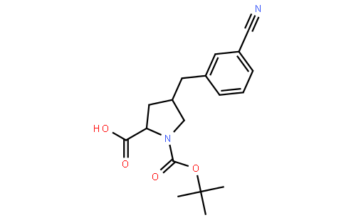 (2S,4R)-1-(tert-butoxycarbonyl)-4-(3-cyanobenzyl)pyrrolidine-2-carboxylic acid
