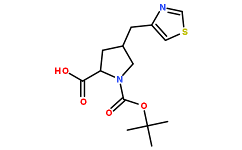 (2S,4S)-1-(tert-butoxycarbonyl)-4-(thiazol-4-ylmethyl)pyrrolidine-2-carboxylic acid