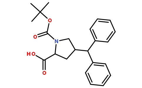 (2S,4S)-4-benzhydryl-1-(tert-butoxycarbonyl)pyrrolidine-2-carboxylic acid