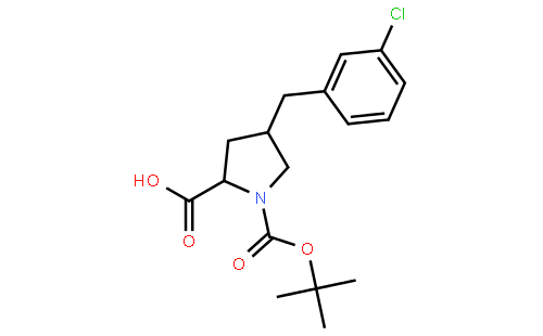 (2S,4R)-1-(tert-butoxycarbonyl)-4-(3-chlorobenzyl)pyrrolidine-2-carboxylic acid