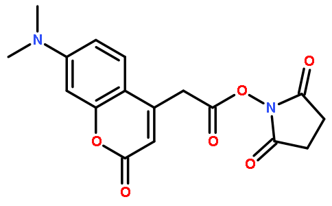DMACA, SE [7-Dimethylaminocoumarin-4-acetic acid, succinimidyl ester]