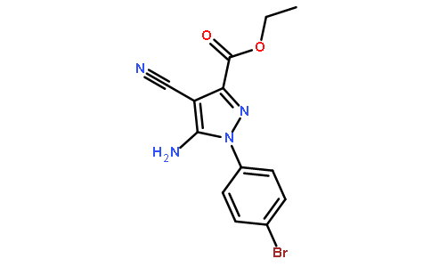 Ethyl 5-amino-1-(4-bromophenyl)-4-cyano-1H-pyrazole-3-carboxylate