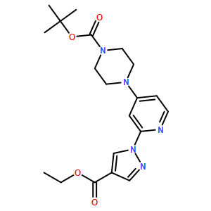 tert-butyl 4-(2-(4-(ethoxycarbonyl)-1H-pyrazol-1-yl)pyridin-4-yl)piperazine-1-carboxylate