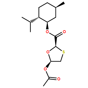 (5R)-(1R,2S,5R)-2-isopropyl-5-methylcyclohexyl 5-acetoxy-1,3-oxathiolane-2-carboxylate