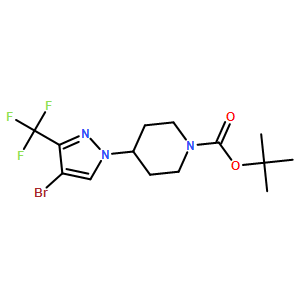 tert-butyl 4-(4-bromo-3-(trifluoromethyl)-1H-pyrazol-1-yl)piperidine-1-carboxylate