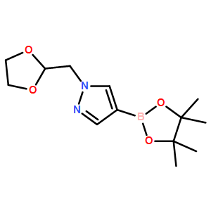 1-((1,3-Dioxolan-2-yl)methyl)-4-(4,4,5,5-tetramethyl-1,3,2-dioxaborolan-2-yl)-1H-pyrazole