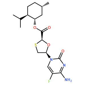 (5S)-(1R,2S,5R)-2-isopropyl-5-methylcyclohexyl 5-(4-amino-5-fluoro-2-oxopyrimidin-1(2H)-yl)-1,3-oxathiolane-2-carboxylate