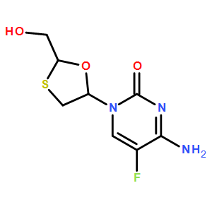 4-amino-5-fluoro-1-((2R,5S)-2-(hydroxymethyl)-1,3-oxathiolan-5-yl)pyrimidin-2(1H)-one