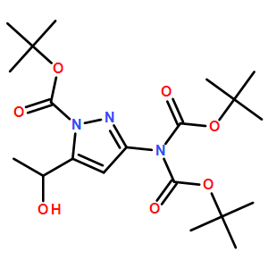 Tert-butyl 3-((di-tert-butoxycarbonyl)amino)-5-(1-hydroxyethyl)-1H-pyrazole-1-carboxylate